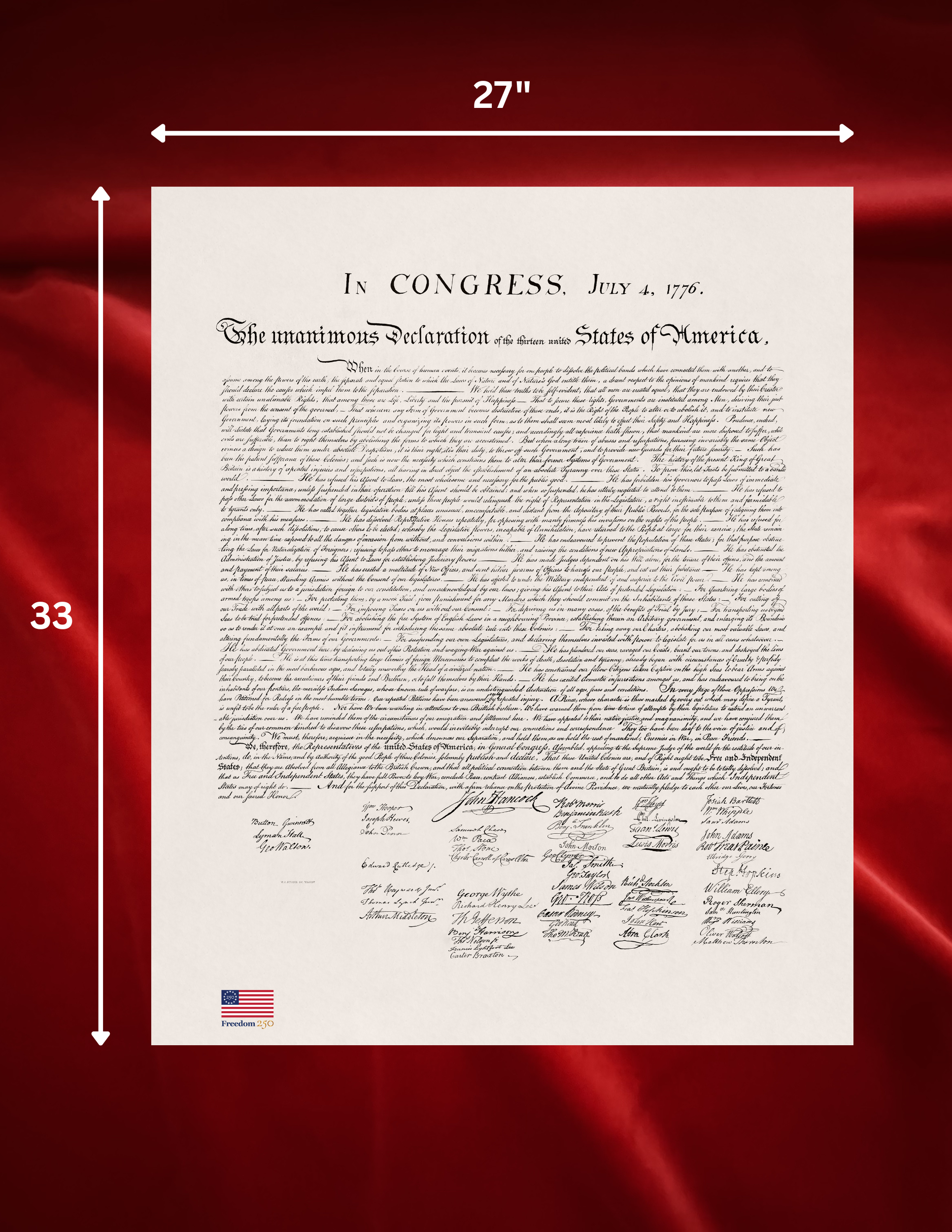 Declaration of Independence: Freedom 250 [Giclée Print]