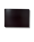 Black rectangular mouse pad on a white background