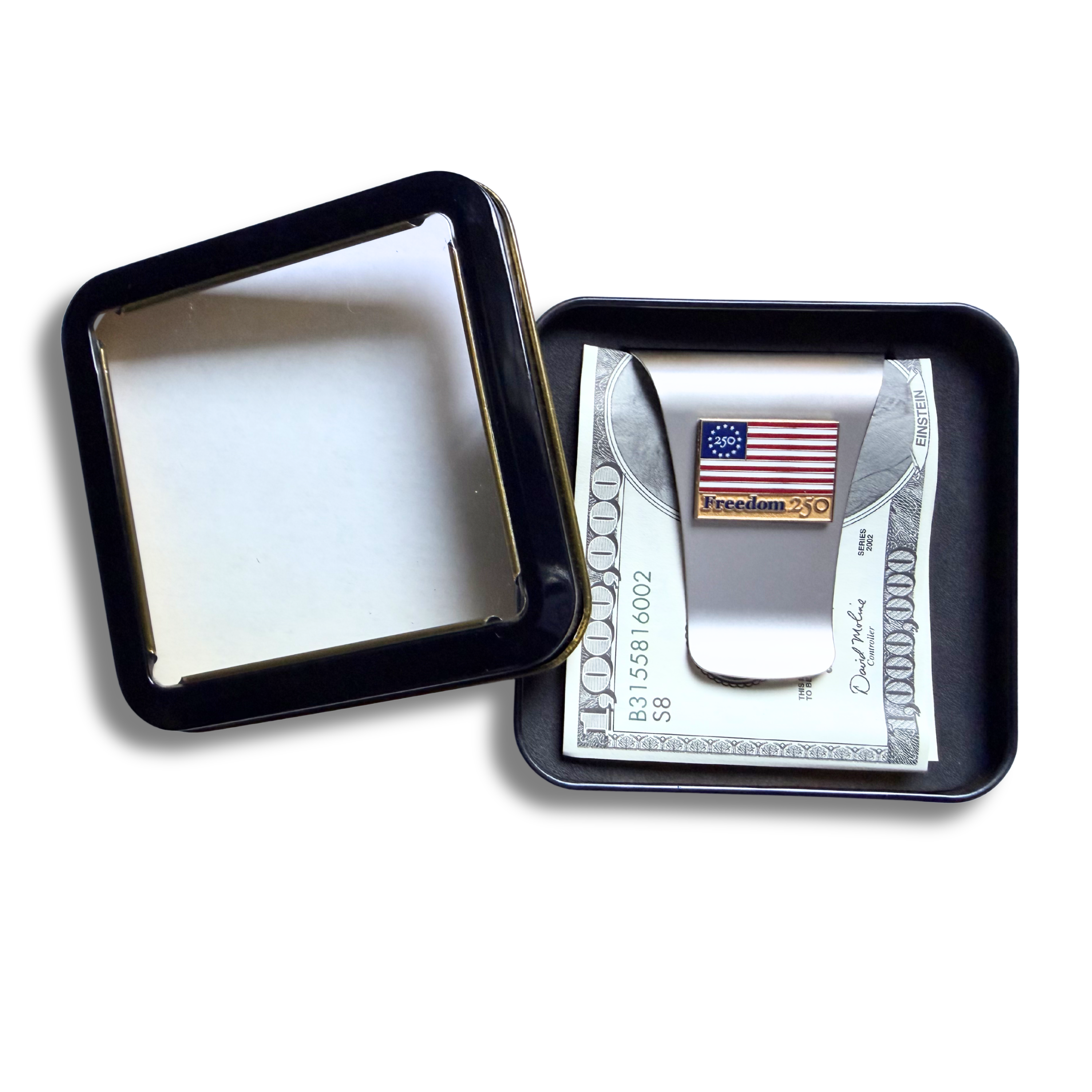 Freedom 250 Smart Money Clip w/ Flag Medallion