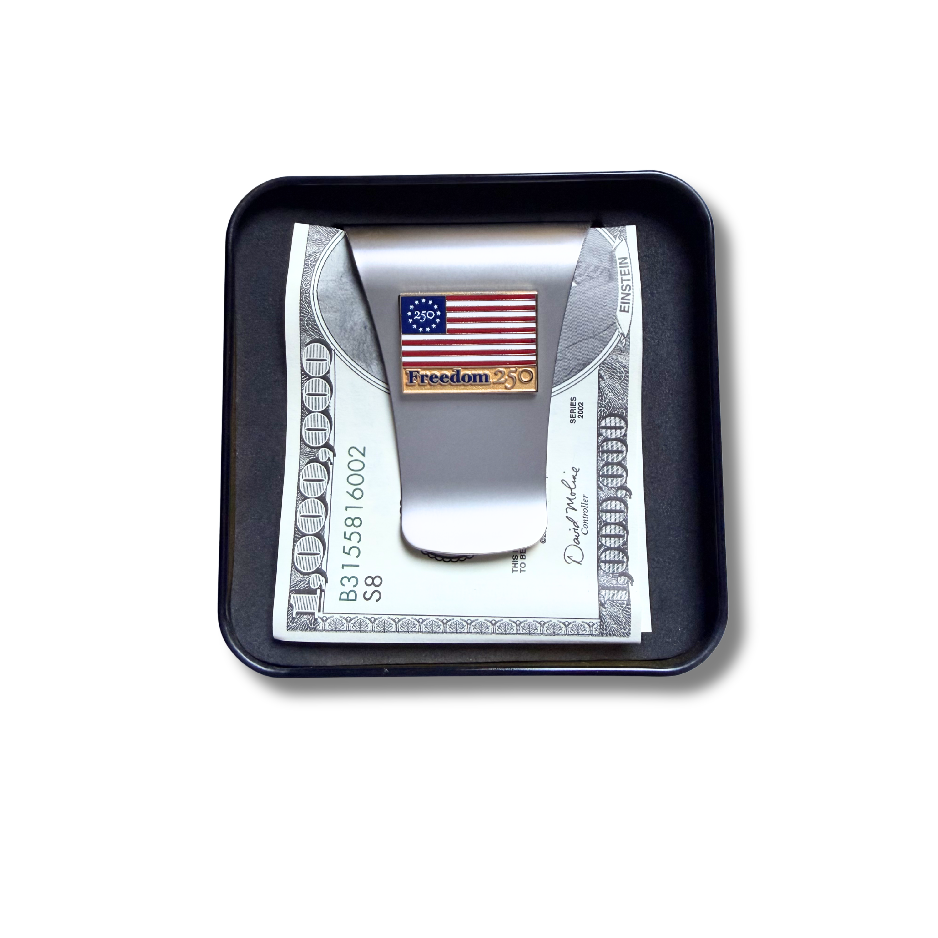 Freedom 250 Smart Money Clip w/ Flag Medallion