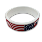 Wristband with American flag design and '250' on a white background