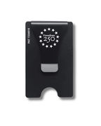 Black cardholder with 'Freedom 250' logo on a white background